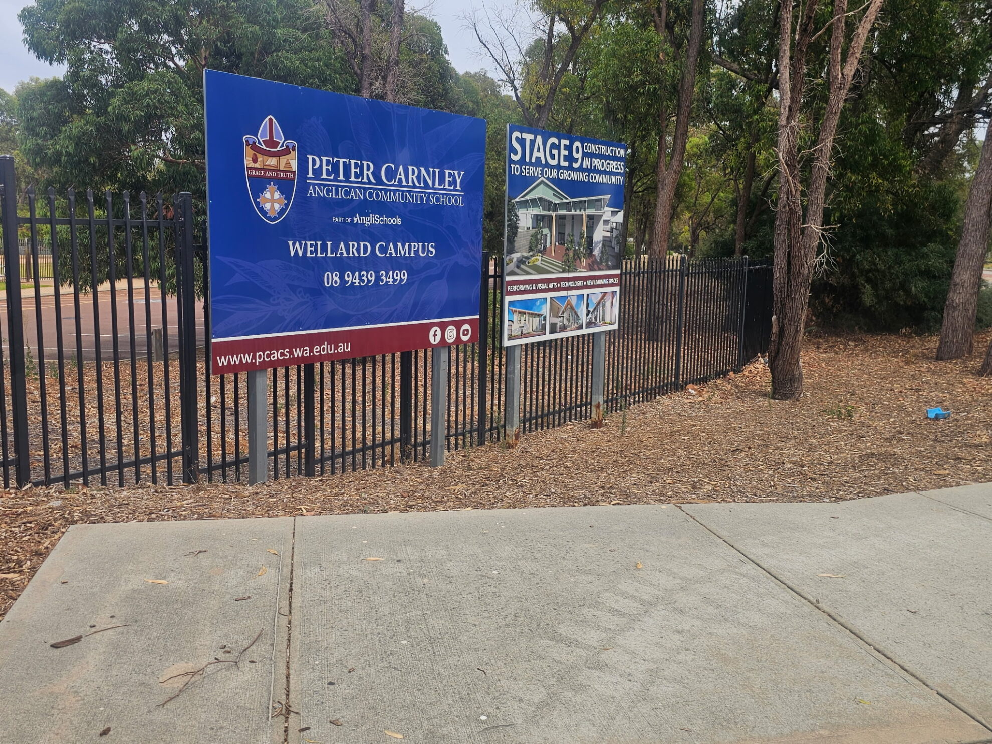 Peter Carnley Anglican Community School Wellard Campus signage