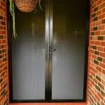 super one way security door - black - double door - looking in