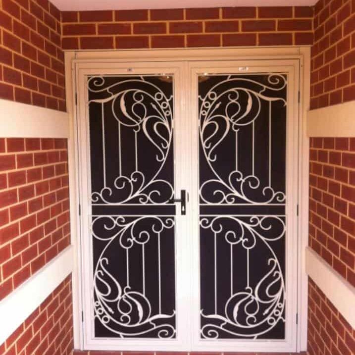 decorative door - white - double door