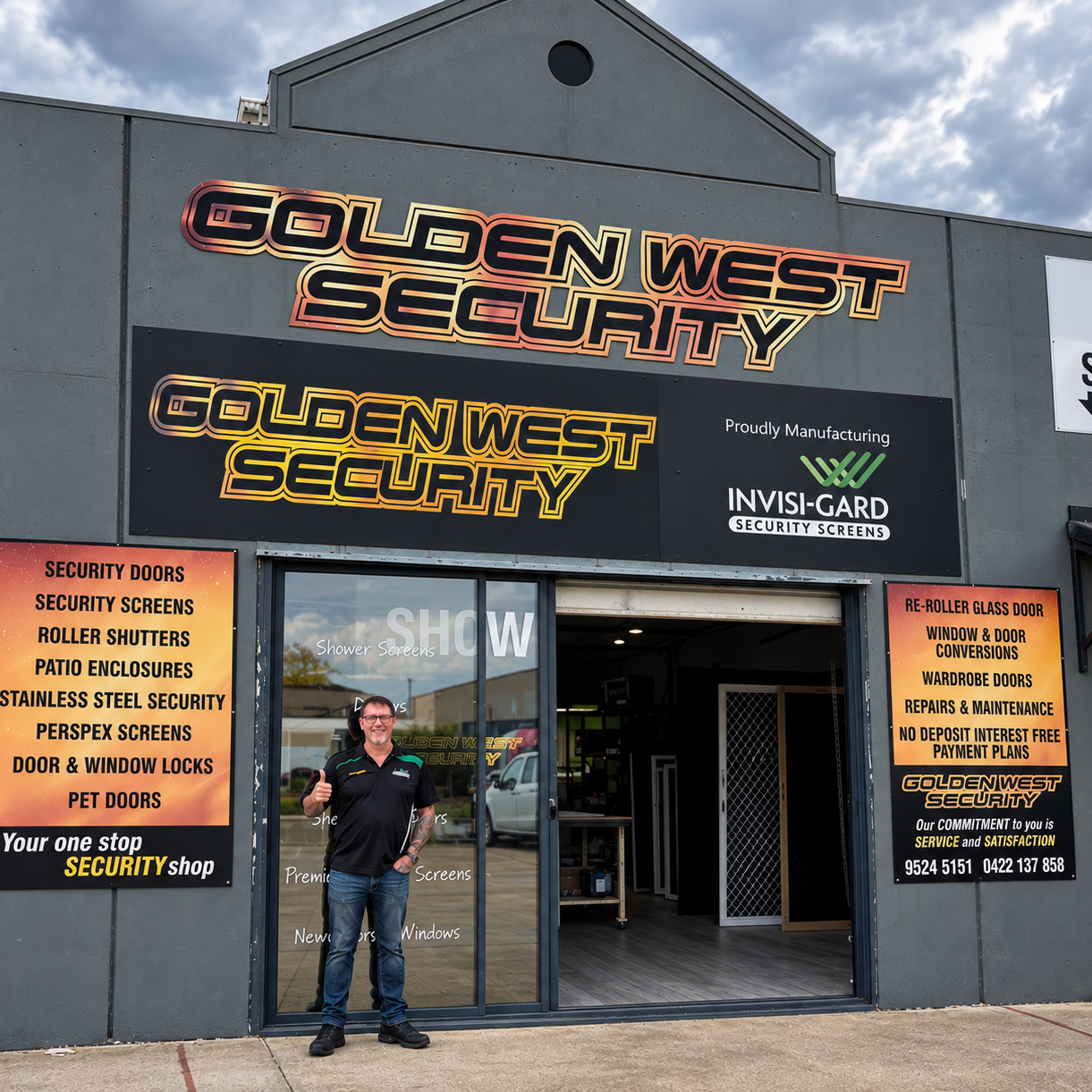 Golden West Security Port Kennedy Rockingham showroom